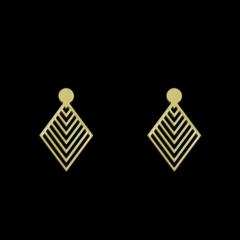 گوشواره طلا 18 عیار زنانه مدوپد مدل لوزی کد GA1-10921 گوشواره طلا 18 عیار زنانه مدوپد مدل لوزی کد GA1-10921