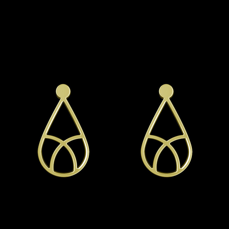 گوشواره طلا 18 عیار زنانه مدوپد مدل اشک کد GA1-10939