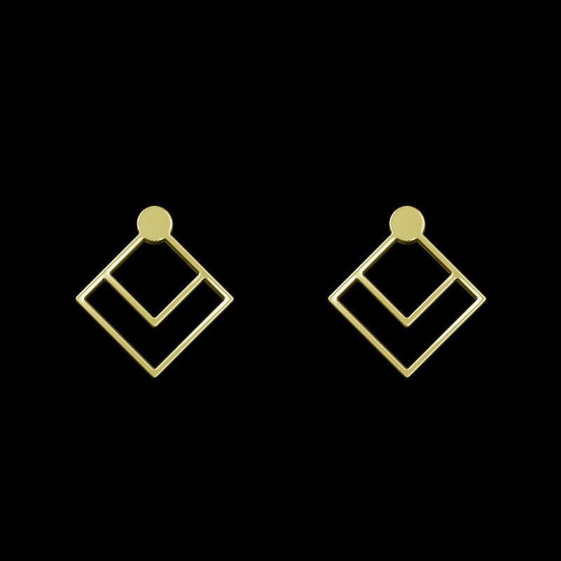 گوشواره طلا 18 عیار زنانه مدوپد مدل لوزی کد GA1-10983 گوشواره طلا 18 عیار زنانه مدوپد مدل لوزی کد GA1-10983