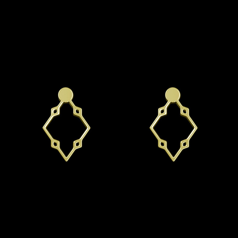 گوشواره طلا 18 عیار زنانه مدوپد مدل لوزی کد GA1-10997 گوشواره طلا 18 عیار زنانه مدوپد مدل لوزی کد GA1-10997