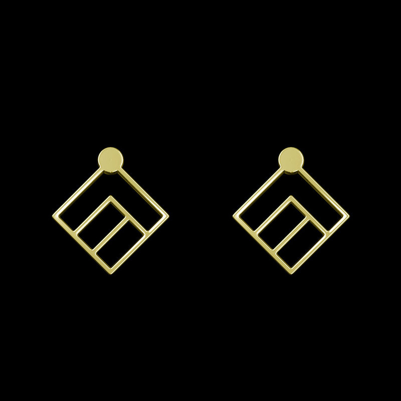 گوشواره طلا 18 عیار زنانه مدوپد مدل لوزی کد GA1-10998 گوشواره طلا 18 عیار زنانه مدوپد مدل لوزی کد GA1-10998