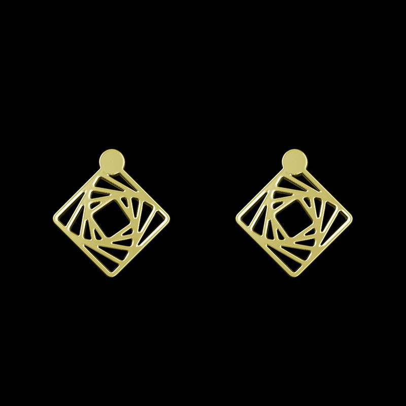 گوشواره طلا 18 عیار زنانه مدوپد مدل لوزی کد GA1-11001 گوشواره طلا 18 عیار زنانه مدوپد مدل لوزی کد GA1-11001