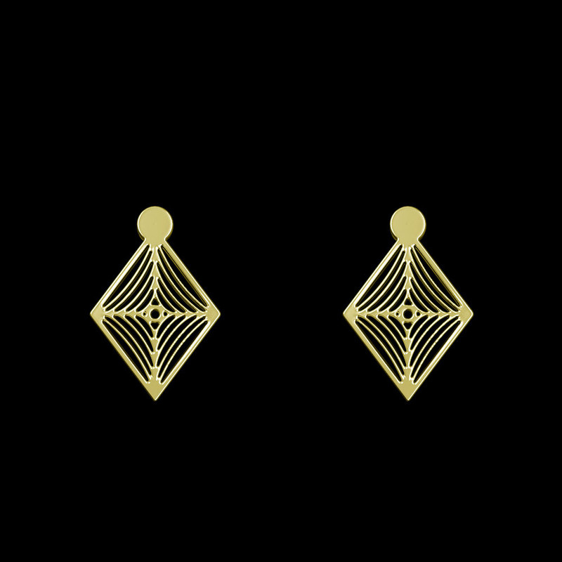 گوشواره طلا 18 عیار زنانه مدوپد مدل لوزی کد GA1-11034 گوشواره طلا 18 عیار زنانه مدوپد مدل لوزی کد GA1-11034