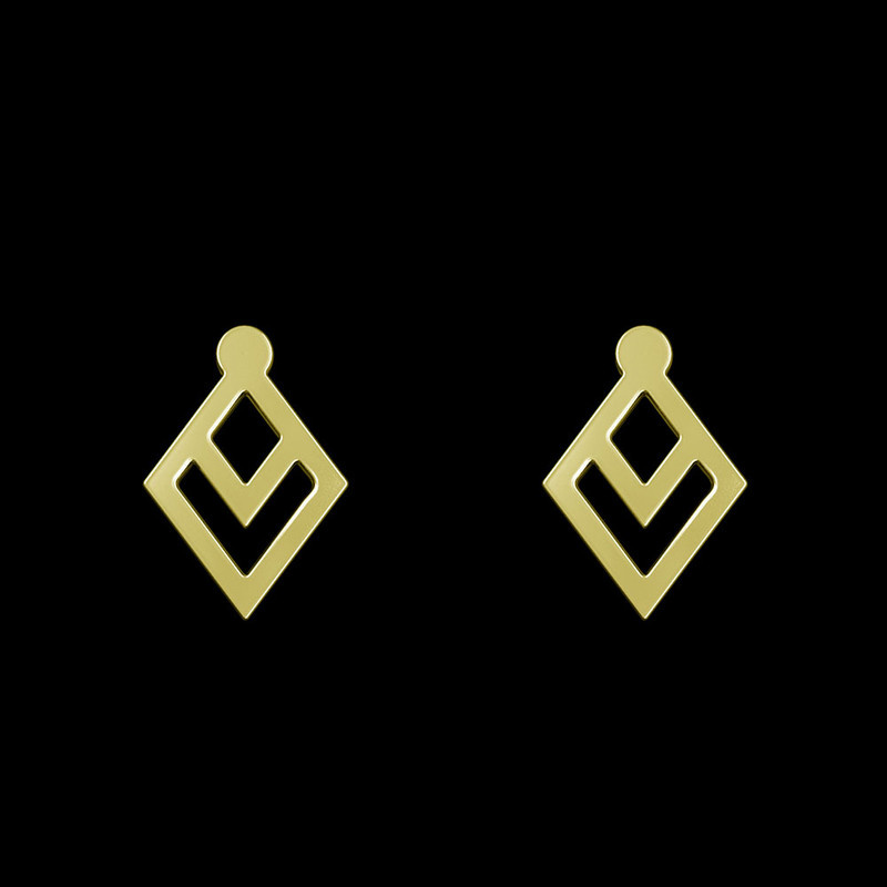 گوشواره طلا 18 عیار زنانه مدوپد مدل لوزی کد GA1-11058 گوشواره طلا 18 عیار زنانه مدوپد مدل لوزی کد GA1-11058