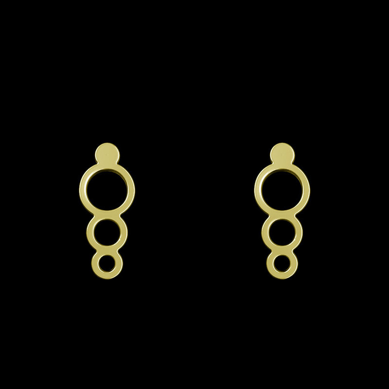 گوشواره طلا 18 عیار زنانه مدوپد مدل حلقه دایره کد GA1-11070