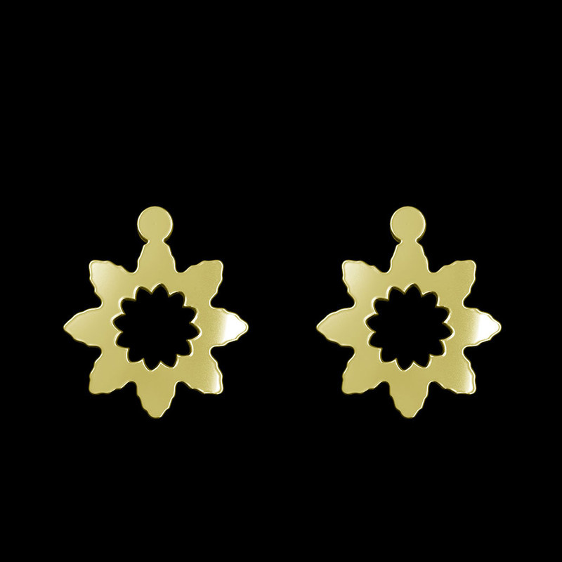 گوشواره طلا 18 عیار زنانه مدوپد مدل گل کد GA1-11079 گوشواره طلا 18 عیار زنانه مدوپد مدل گل کد GA1-11079