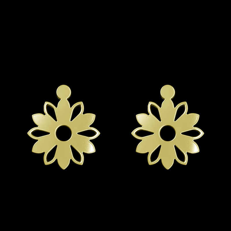 گوشواره طلا 18 عیار زنانه مدوپد مدل گل کد GA1-11096 گوشواره طلا 18 عیار زنانه مدوپد مدل گل کد GA1-11096