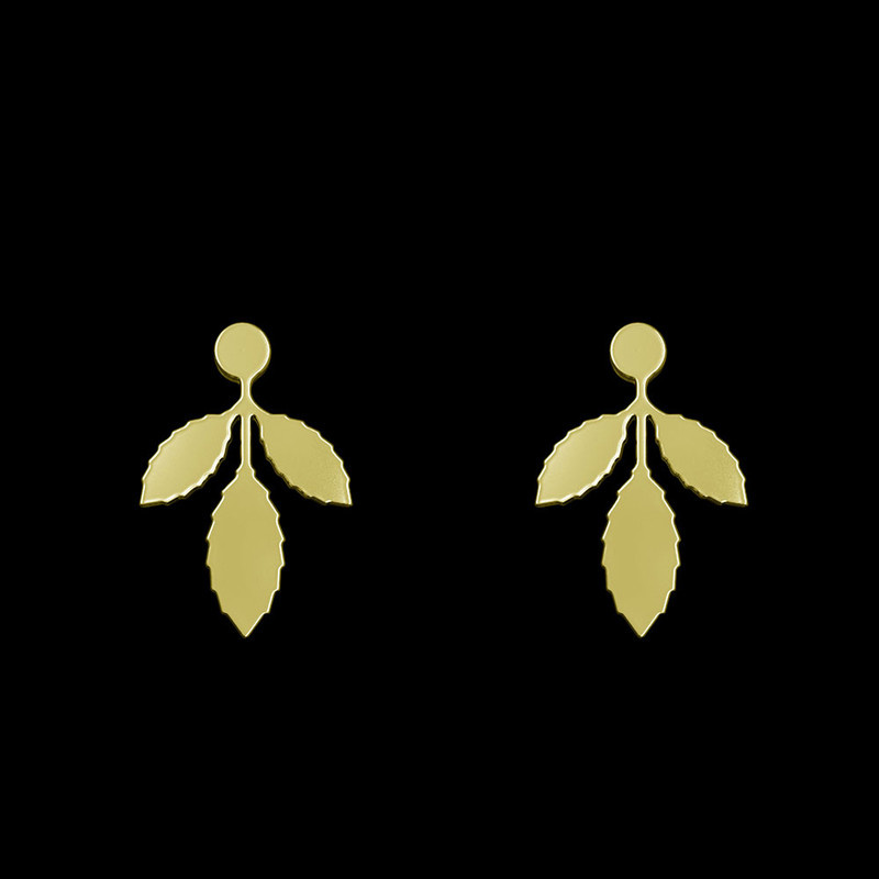 گوشواره طلا 18 عیار زنانه مدوپد مدل برگ کد GA1-11101 گوشواره طلا 18 عیار زنانه مدوپد مدل برگ کد GA1-11101