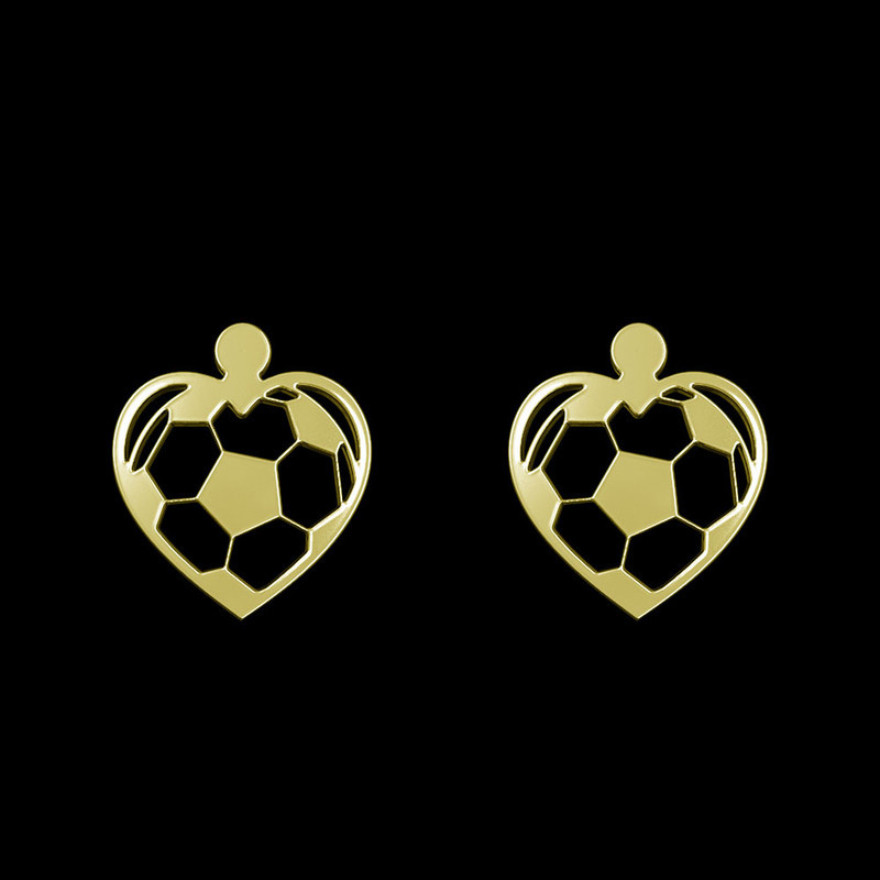 گوشواره طلا 18 عیار زنانه مدوپد مدل قلب فوتبالی کد GA1-11173 گوشواره طلا 18 عیار زنانه مدوپد مدل قلب فوتبالی کد GA1-11173