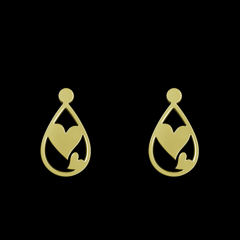 گوشواره طلا 18 عیار زنانه مدوپد مدل قلب کد GA1-11212 گوشواره طلا 18 عیار زنانه مدوپد مدل قلب کد GA1-11212