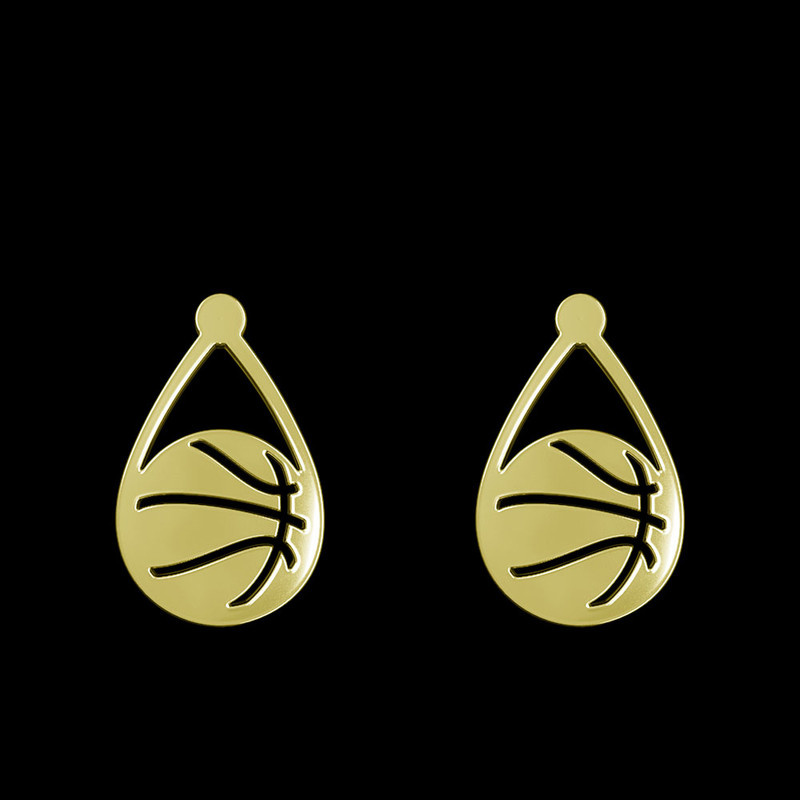 گوشواره طلا 18 عیار زنانه مدوپد مدل  بسکتبال کد GA1-11261