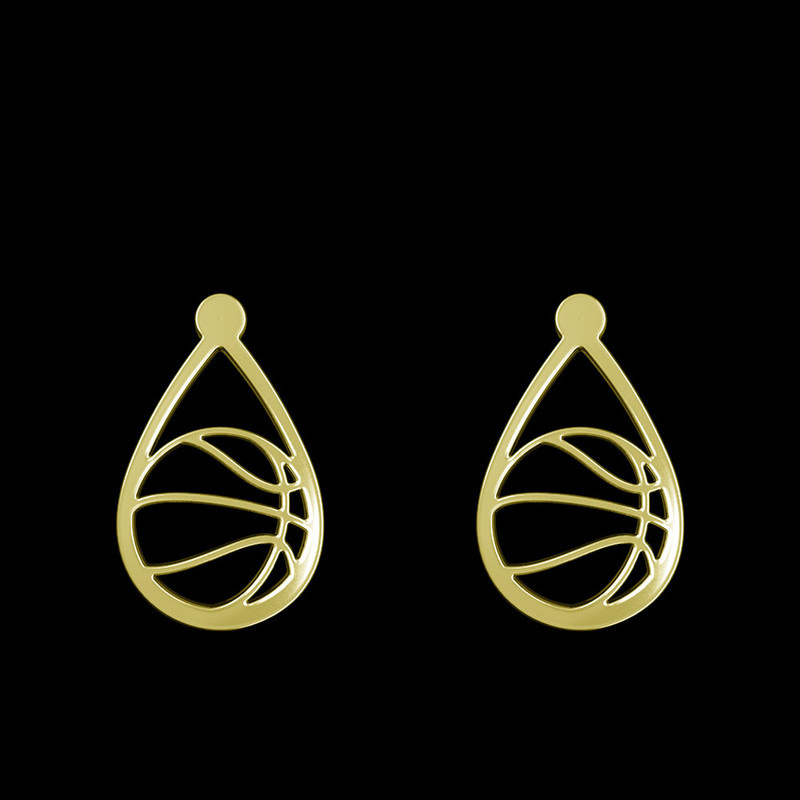 گوشواره طلا 18 عیار زنانه مدوپد مدل  بسکتبال کد GA1-11262