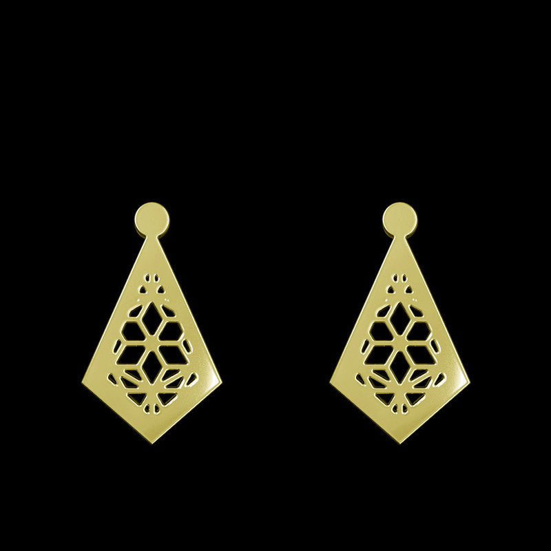 گوشواره طلا 18 عیار زنانه مدوپد مدل لوزی کد GA1-11270 گوشواره طلا 18 عیار زنانه مدوپد مدل لوزی کد GA1-11270