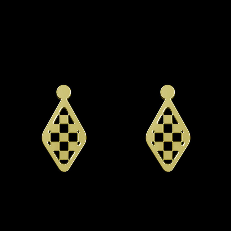 گوشواره طلا 18 عیار زنانه مدوپد مدل لوزی کد GA1-11296 گوشواره طلا 18 عیار زنانه مدوپد مدل لوزی کد GA1-11296