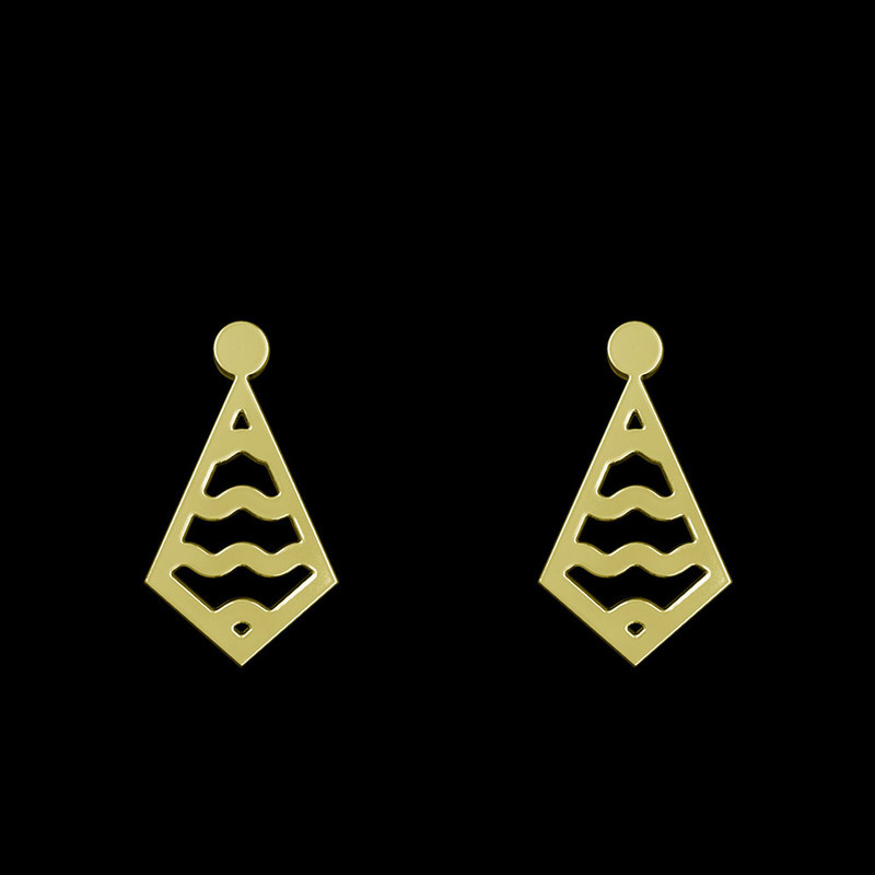 گوشواره طلا 18 عیار زنانه مدوپد مدل لوزی کد GA1-11316 گوشواره طلا 18 عیار زنانه مدوپد مدل لوزی کد GA1-11316