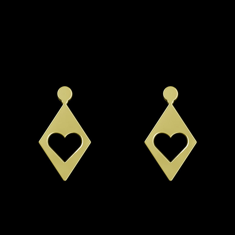 گوشواره طلا 18 عیار زنانه مدوپد مدل قلب کد GA1-11352 گوشواره طلا 18 عیار زنانه مدوپد مدل قلب کد GA1-11352