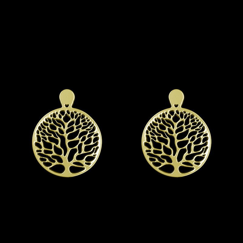 گوشواره طلا 18 عیار زنانه مدوپد مدل درخت کد GA1-11354 گوشواره طلا 18 عیار زنانه مدوپد مدل درخت کد GA1-11354