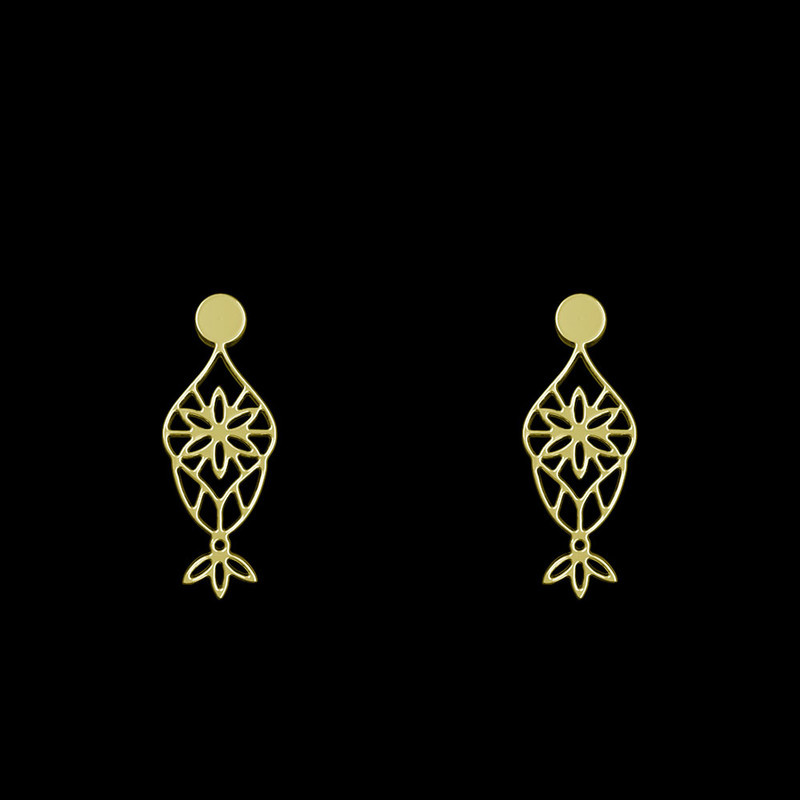 گوشواره طلا 18 عیار زنانه مدوپد مدل اسلیمی کد GA1-11364 گوشواره طلا 18 عیار زنانه مدوپد مدل اسلیمی کد GA1-11364