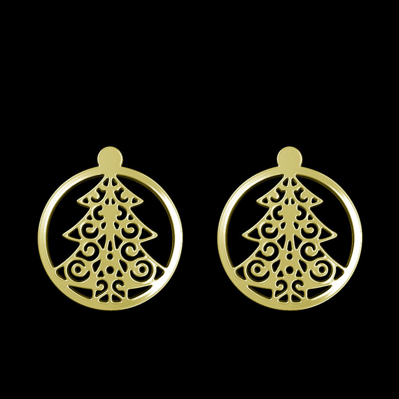 گوشواره طلا 18 عیار زنانه مدوپد مدل درخت کریسمس کد GA1-11371 گوشواره طلا 18 عیار زنانه مدوپد مدل درخت کریسمس کد GA1-11371