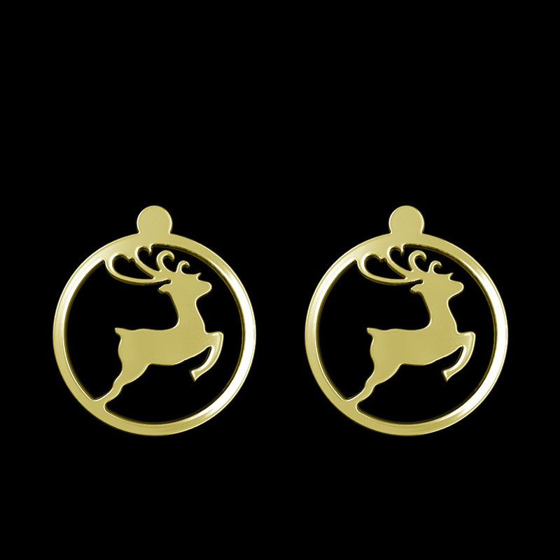 گوشواره طلا 18 عیار زنانه مدوپد مدل گوزن کریسمس کد GA1-11373 گوشواره طلا 18 عیار زنانه مدوپد مدل گوزن کریسمس کد GA1-11373