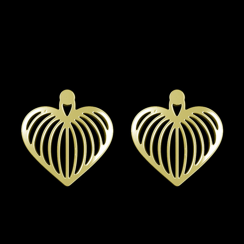 گوشواره طلا 18 عیار زنانه مدوپد مدل قلب کد GA1-11388 گوشواره طلا 18 عیار زنانه مدوپد مدل قلب کد GA1-11388