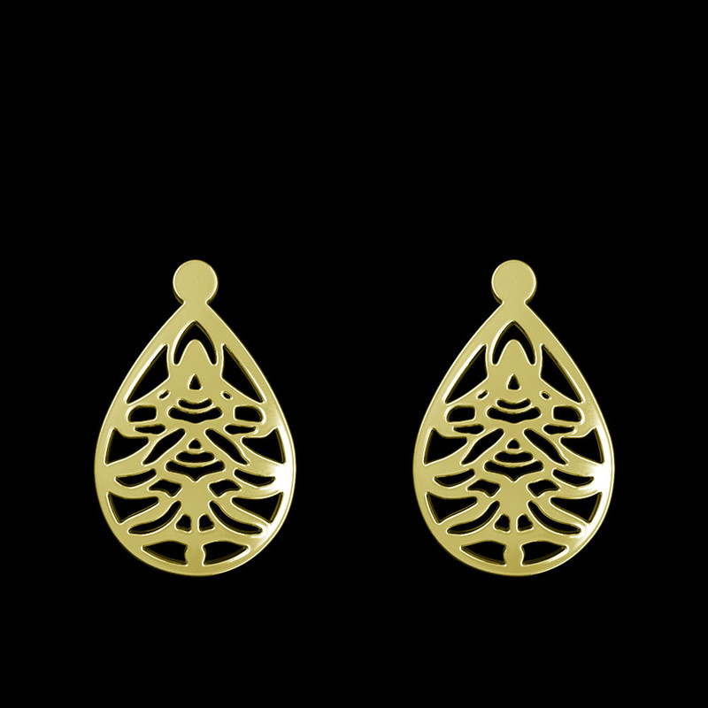 گوشواره طلا 18 عیار زنانه مدوپد مدل درخت کد GA1-11403