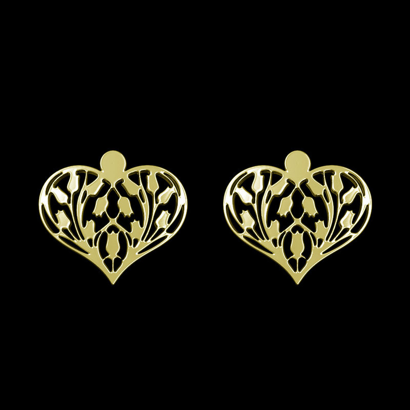 گوشواره طلا 18 عیار زنانه مدوپد مدل قلب کد GA1-11408 گوشواره طلا 18 عیار زنانه مدوپد مدل قلب کد GA1-11408