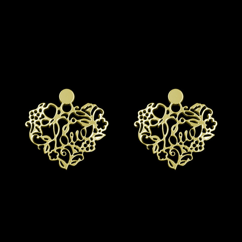 گوشواره طلا 18 عیار زنانه مدوپد مدل قلب کد GA1-11415 گوشواره طلا 18 عیار زنانه مدوپد مدل قلب کد GA1-11415