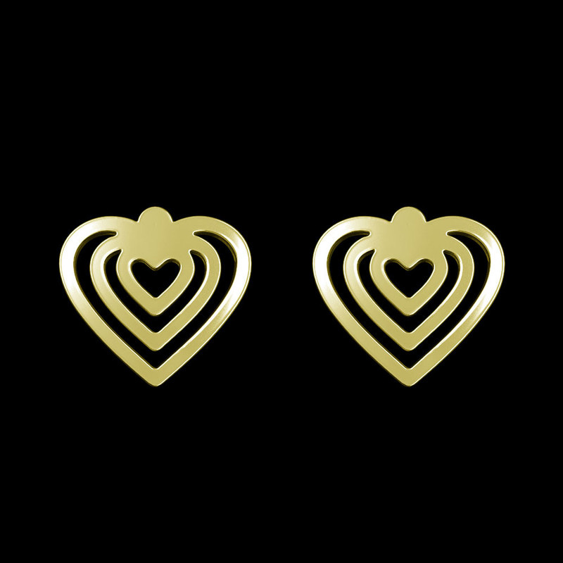 گوشواره طلا 18 عیار زنانه مدوپد مدل قلب کد GA1-11425 گوشواره طلا 18 عیار زنانه مدوپد مدل قلب کد GA1-11425