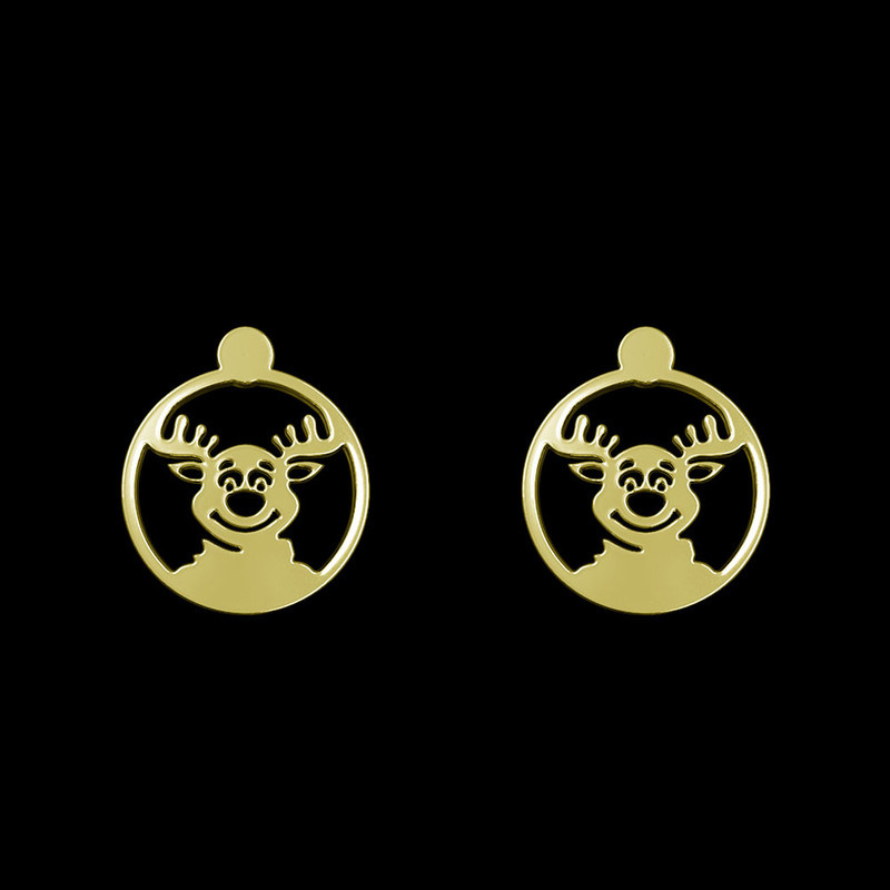 گوشواره طلا 18 عیار زنانه مدوپد مدل گوزن کد GA1-11430 گوشواره طلا 18 عیار زنانه مدوپد مدل گوزن کد GA1-11430