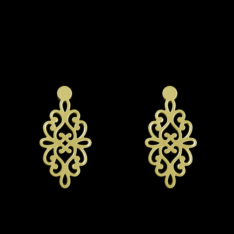 گوشواره طلا 18 عیار زنانه مدوپد مدل اسلیمی کد GA1-11439 گوشواره طلا 18 عیار زنانه مدوپد مدل اسلیمی کد GA1-11439