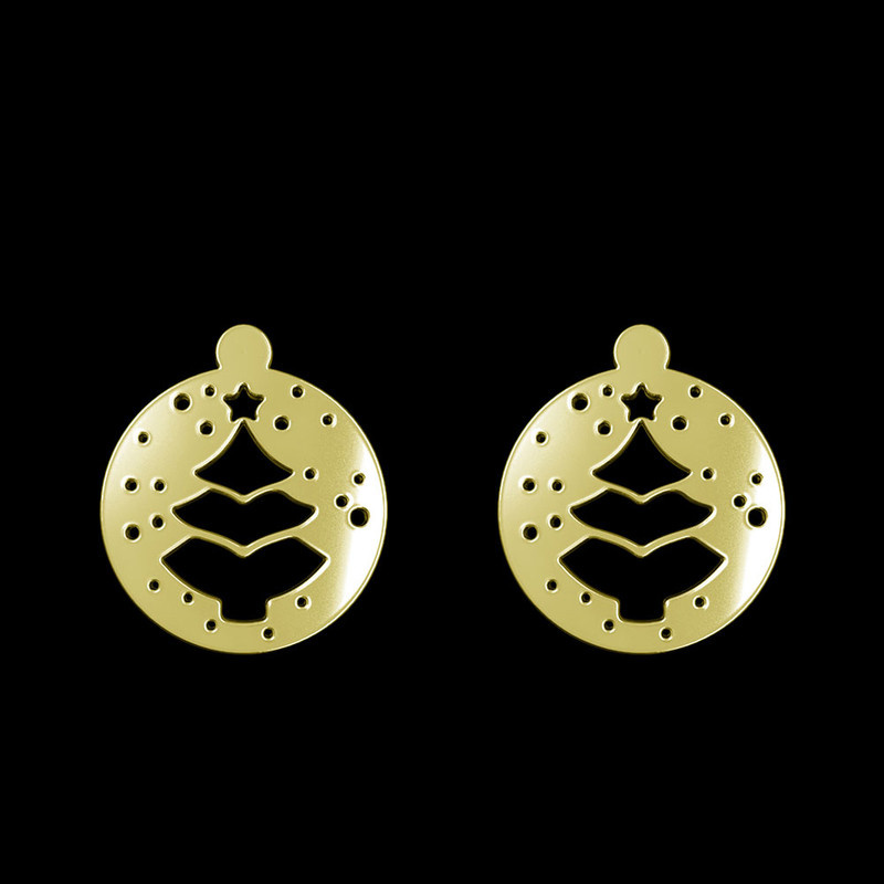 گوشواره طلا 18 عیار زنانه مدوپد مدل درخت کد GA1-11454 گوشواره طلا 18 عیار زنانه مدوپد مدل درخت کد GA1-11454