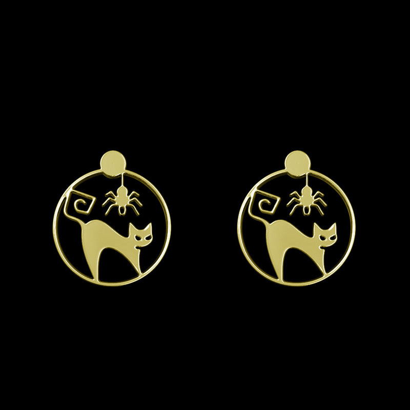 گوشواره طلا 18 عیار زنانه مدوپد مدل گربه کد GA1-11464 گوشواره طلا 18 عیار زنانه مدوپد مدل گربه کد GA1-11464