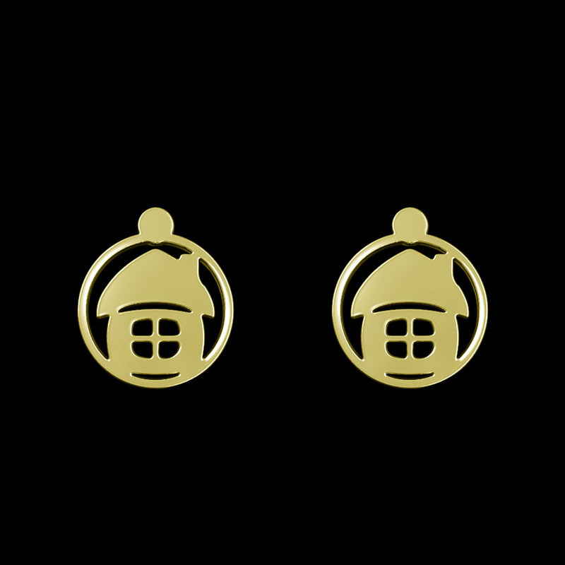 گوشواره طلا 18 عیار زنانه مدوپد مدل خانه کد GA1-11472 گوشواره طلا 18 عیار زنانه مدوپد مدل خانه کد GA1-11472