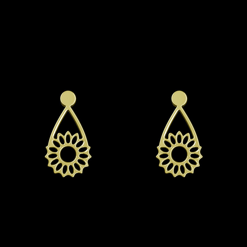 گوشواره طلا 18 عیار زنانه مدوپد مدل گل کد GA1-11514 گوشواره طلا 18 عیار زنانه مدوپد مدل گل کد GA1-11514