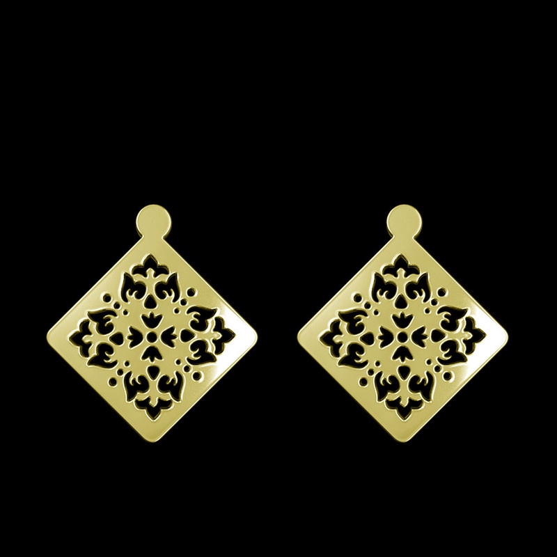 گوشواره طلا 18 عیار زنانه مدوپد مدل لوزی کد GA1-11523 گوشواره طلا 18 عیار زنانه مدوپد مدل لوزی کد GA1-11523