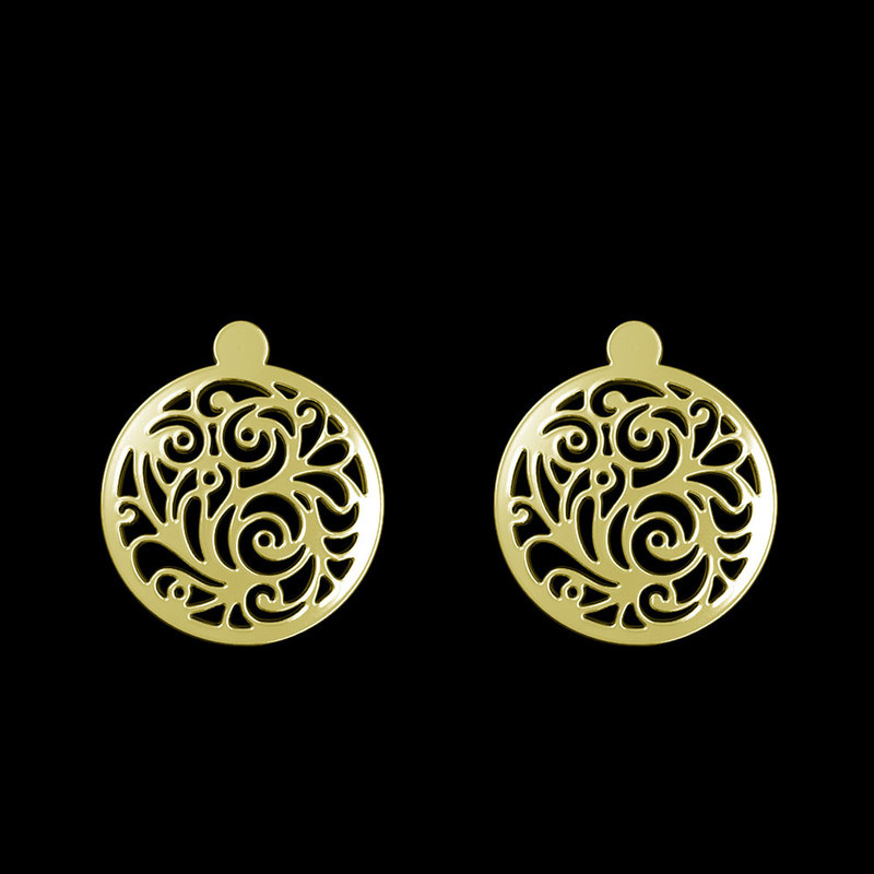 گوشواره طلا 18 عیار زنانه مدوپد مدل دایره اسلیمی کد GA1-11569 گوشواره طلا 18 عیار زنانه مدوپد مدل دایره اسلیمی کد GA1-11569