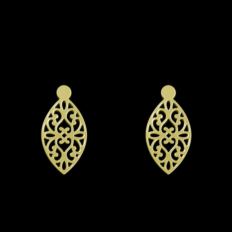 گوشواره طلا 18 عیار زنانه مدوپد مدل اسلیمی کد GA1-11593 گوشواره طلا 18 عیار زنانه مدوپد مدل اسلیمی کد GA1-11593