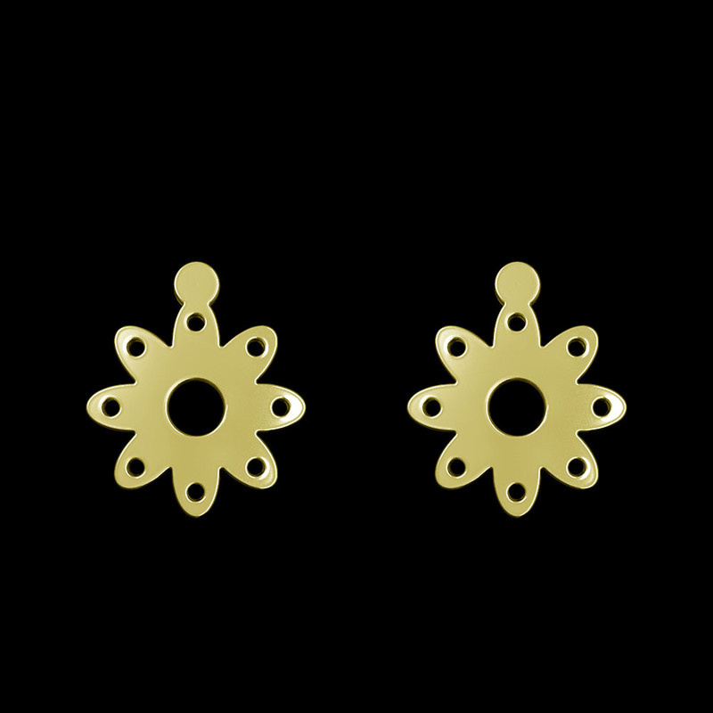 گوشواره طلا 18 عیار زنانه مدوپد مدل گل کد GA1-11617 گوشواره طلا 18 عیار زنانه مدوپد مدل گل کد GA1-11617