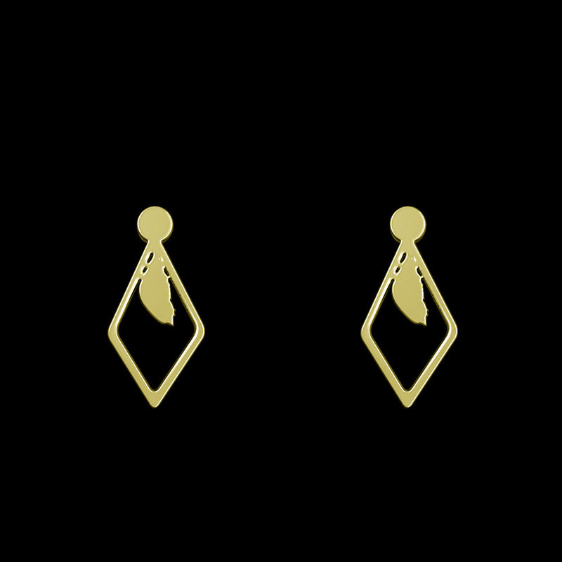 گوشواره طلا 18 عیار زنانه مدوپد مدل لوزی کد GA1-11629 گوشواره طلا 18 عیار زنانه مدوپد مدل لوزی کد GA1-11629