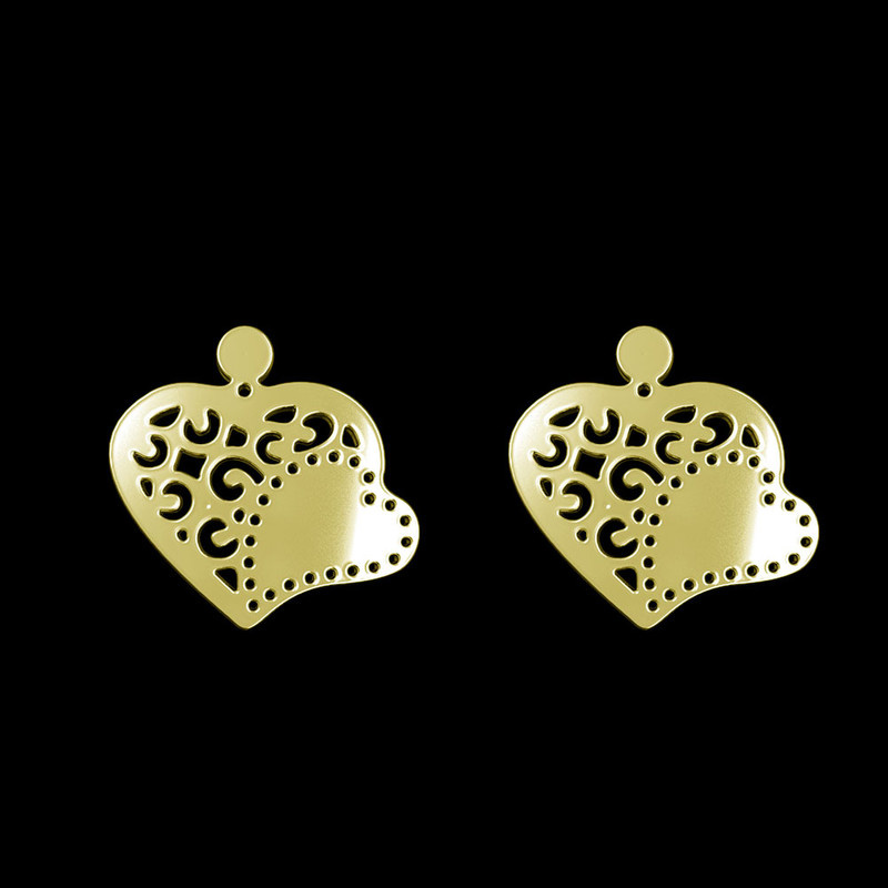 گوشواره طلا 18 عیار زنانه مدوپد مدل قلب کد GA1-11654 گوشواره طلا 18 عیار زنانه مدوپد مدل قلب کد GA1-11654