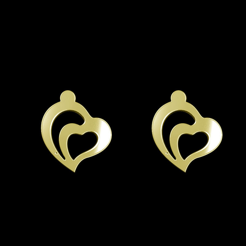 گوشواره طلا 18 عیار زنانه مدوپد مدل قلب کد GA1-11656 گوشواره طلا 18 عیار زنانه مدوپد مدل قلب کد GA1-11656