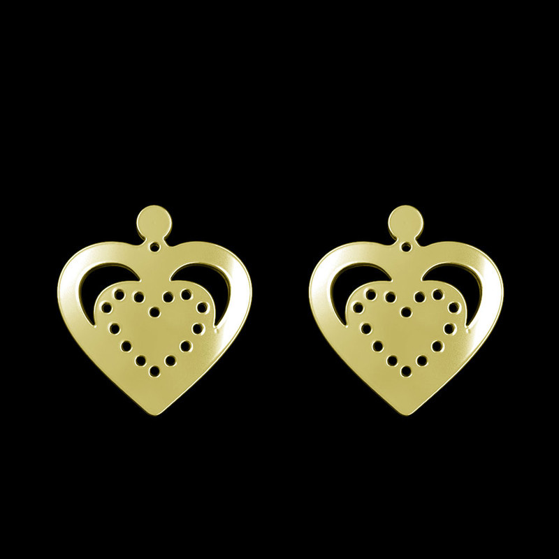 گوشواره طلا 18 عیار زنانه مدوپد مدل قلب کد GA1-11693 گوشواره طلا 18 عیار زنانه مدوپد مدل قلب کد GA1-11693