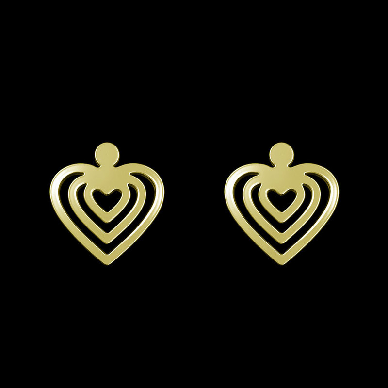 گوشواره طلا 18 عیار زنانه مدوپد مدل قلب کد GA1-11695 گوشواره طلا 18 عیار زنانه مدوپد مدل قلب کد GA1-11695