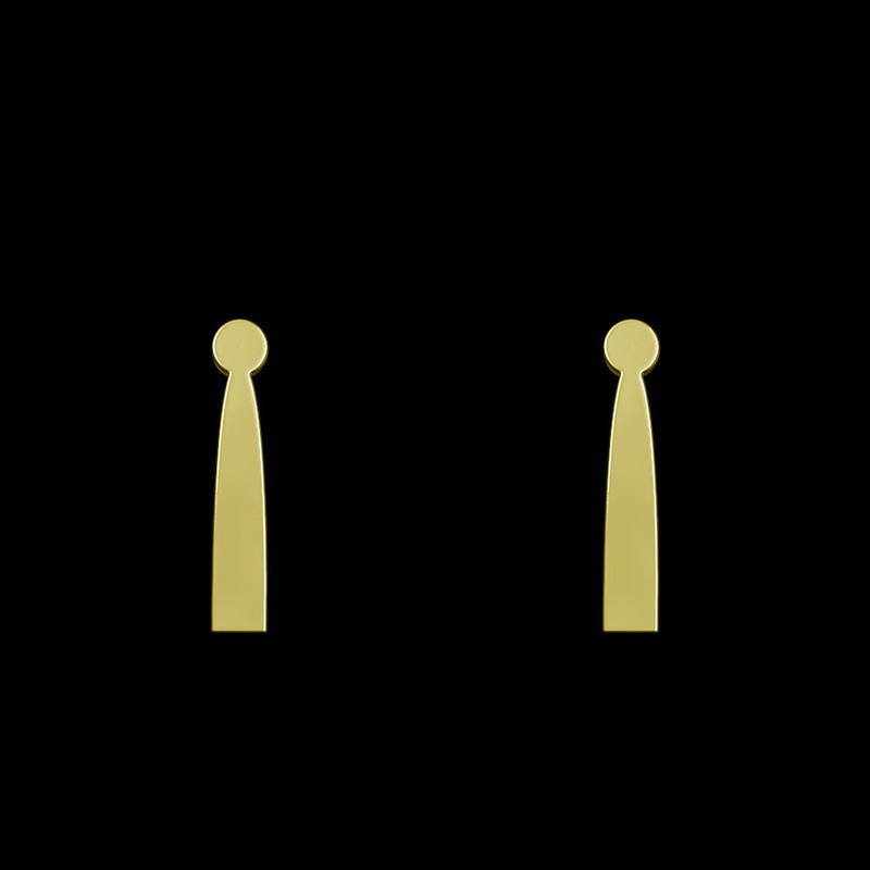 گوشواره طلا 18 عیار زنانه مدوپد مدل مستطیل کد GA1-11806