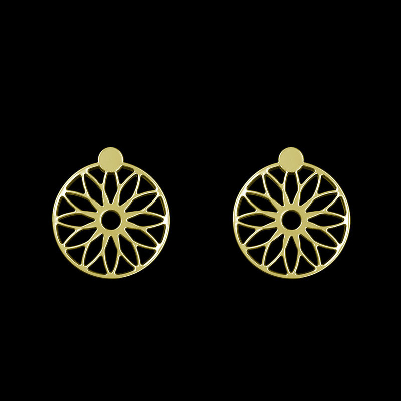 گوشواره طلا 18 عیار زنانه مدوپد مدل خورشید کد GA1-11814 گوشواره طلا 18 عیار زنانه مدوپد مدل خورشید کد GA1-11814