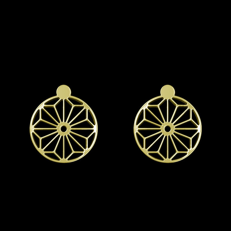 گوشواره طلا 18 عیار زنانه مدوپد مدل خورشید هندسی کد GA1-11816 گوشواره طلا 18 عیار زنانه مدوپد مدل خورشید هندسی کد GA1-11816