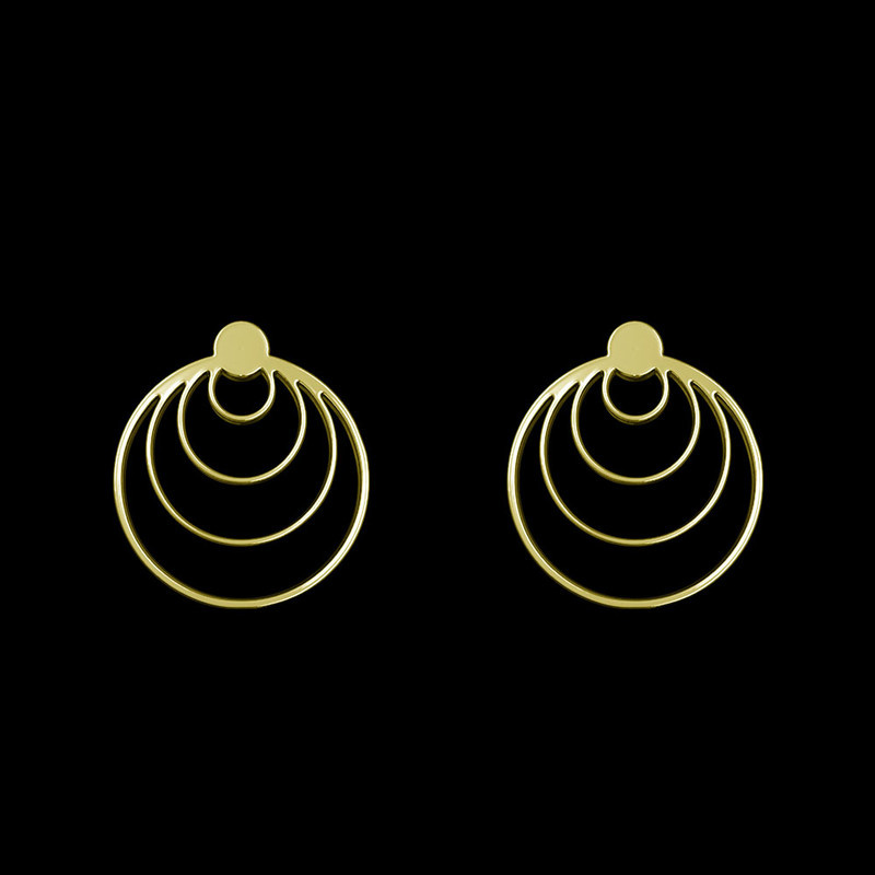 گوشواره طلا 18 عیار زنانه مدوپد مدل دایره کد GA1-11856