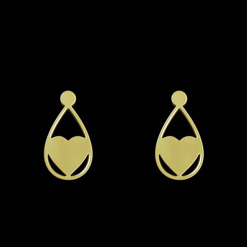 گوشواره طلا 18 عیار زنانه مدوپد مدل قلب کد GA1-12090 گوشواره طلا 18 عیار زنانه مدوپد مدل قلب کد GA1-12090