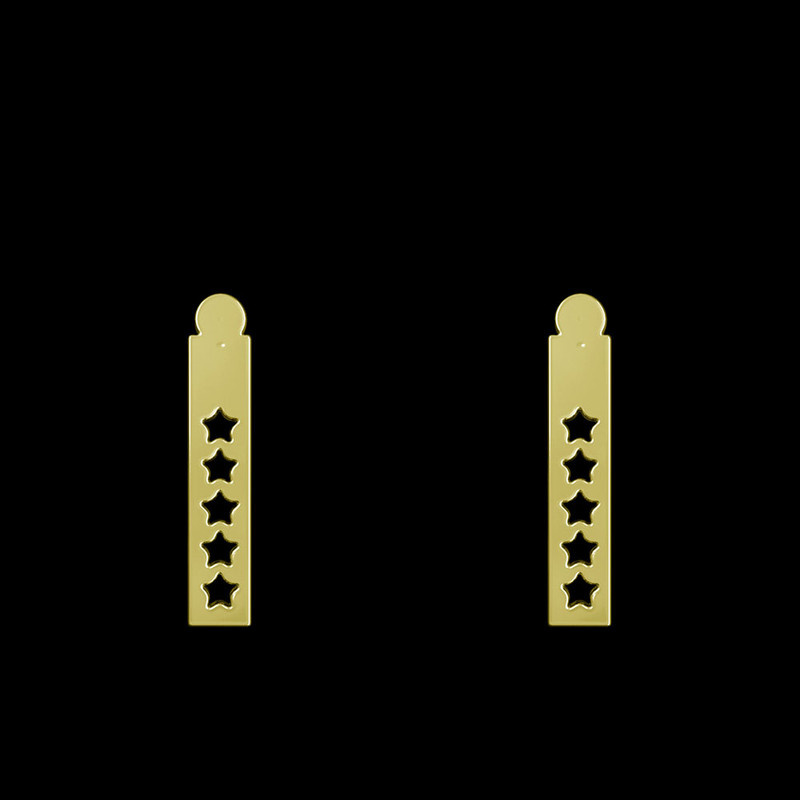 گوشواره طلا 18 عیار زنانه مدوپد مدل مستطیل و ستاره کد GA1-12109 گوشواره طلا 18 عیار زنانه مدوپد مدل مستطیل و ستاره کد GA1-12109